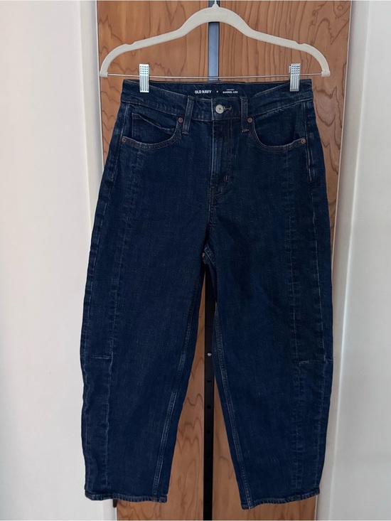 Old Navy Denim - Old Navy Dark Indigo High-Rise Barrel Leg Jeans women 4
